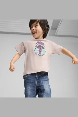 PUMA X TROLLS Graphic Tee Kids, Pink, Size 3-4Y, Clothing