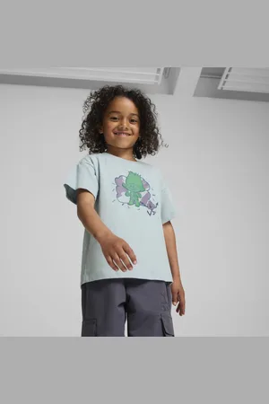 PUMA X TROLLS Graphic Tee Kids, Blue, Size 3-4Y, Clothing