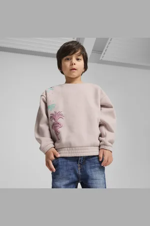 PUMA X TROLLS Graphic Crew Shirt Sweat Kids, Pink, Size 5-6Y, Clothing