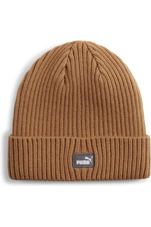 PUMA Classic Cuffed Beanie Hat, Beige, Size Adult, Accessories