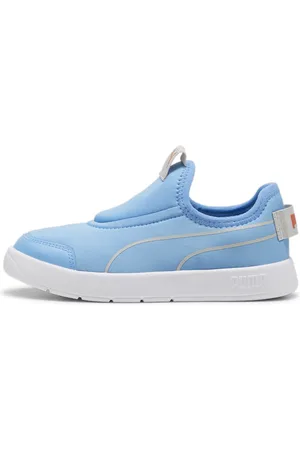 PUMA Courtflex v3 Slip On Sneakers Kids, Blue, Size 27.5, Shoes