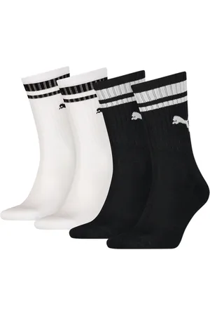 PUMA Unisex Heritage Crew Shirt Socks 4 pack, Black, Size 35-38, Clothing