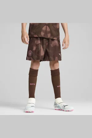 PUMA Manchester City 24/25 Goalkeeper Shorts Youth, Brown, Size 5-6Y, Clothing