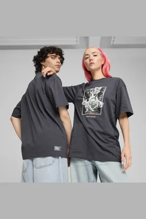 PUMA CLUB DE COURSE Graphic Tee Unisex, Gray, Size L, Clothing