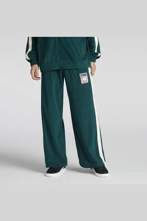PUMA NEKO Graphic Pile T7 Pants, Green, Size L, Clothing