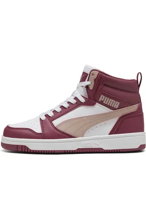PUMA Rebound V6 Mid Sneakers Youth, Red, Size 35.5, Shoes