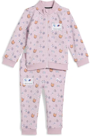 PUMA BMW M Motorsport All-over Print Long Sleeve Set Toddler, Pink, Size 4-6M, Clothing