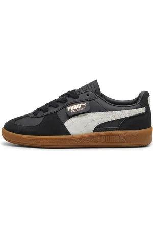 PUMA Palermo Leather Sneakers Youth, Black, Size 35.5, Shoes