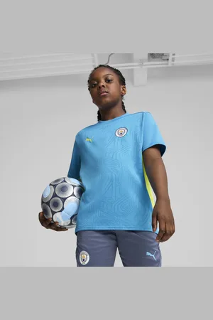 PUMA Manchester City Training Jersey Youth, Blue, Size 5-6Y, Clothing
