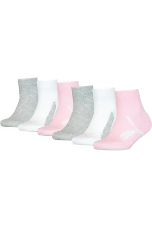 PUMA Quarter Socks 6-pack Kids, Pink, Size 23-26, Clothing
