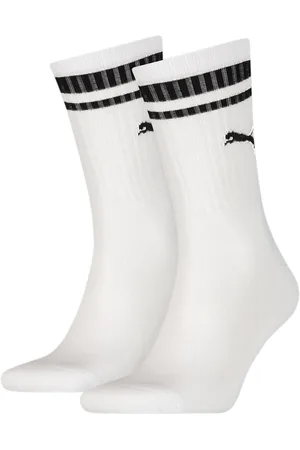 PUMA Unisex Crew Shirt Heritage Stripe Socks 2 Pack, , Size 35-38, Clothing