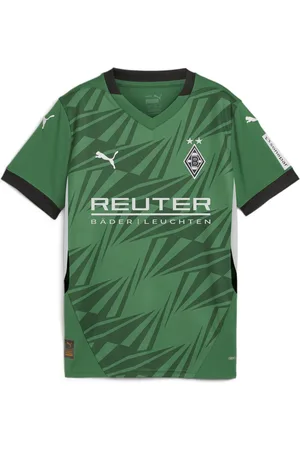 PUMA Borussia MÃ¶nchengladbach 24/25 Away Jersey Youth, Green, Size 5-6Y, Clothing