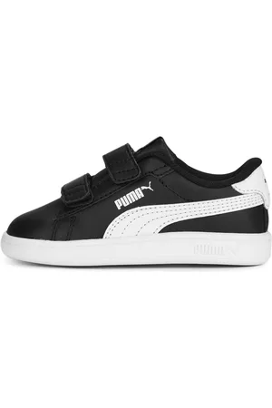 PUMA Smash 3.0 Leather V Sneakers Baby, Black, Size 20, Shoes