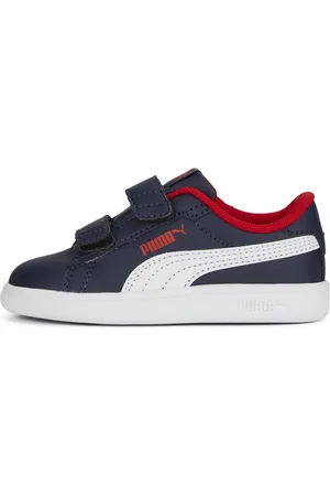 PUMA Smash 3.0 Leather V Sneakers Baby, Blue, Size 21, Shoes