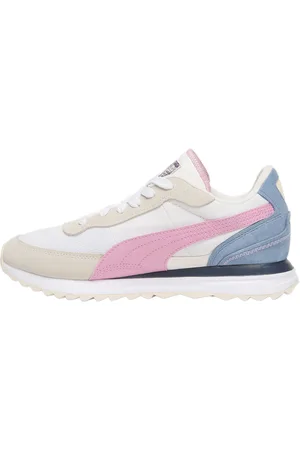 PUMA Road Rider Suede Thunder Sneakers Unisex, White, Size 36, Shoes