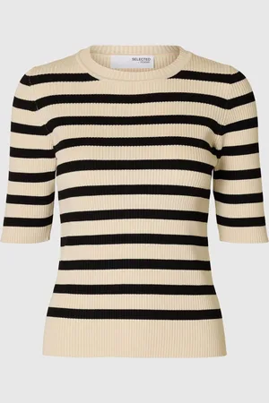 SELECTED Viskoseblanding Strikket Top