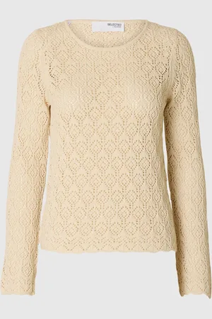 SELECTED Langærmet Strikket Top