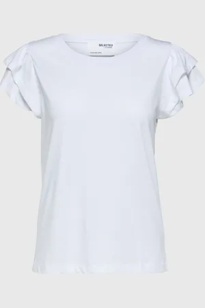 SELECTED Bomuldsflæset T-shirt