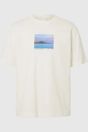 SELECTED Printet T-shirt Med Rund Hals