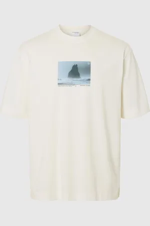 SELECTED Printet T-shirt Med Rund Hals