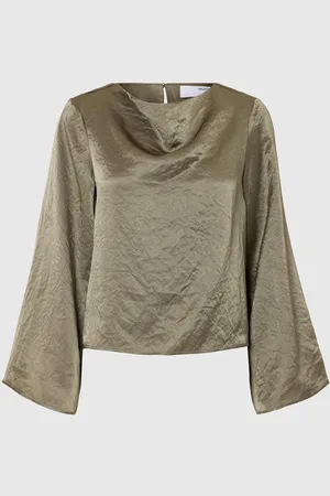 SELECTED High Neck Top Med Lange Ærmer