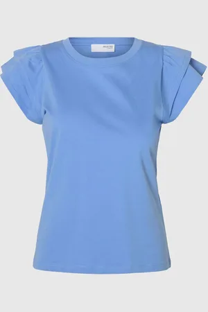 SELECTED Bomuldsflæset T-shirt