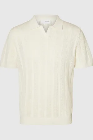 SELECTED 100% Bomuld Strikket Poloshirt
