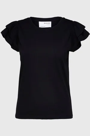 SELECTED Bomuldsflæset T-shirt