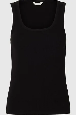 SELECTED Ribbet Bomuld Tanktop