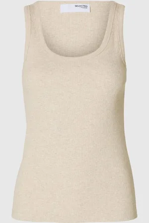 SELECTED Ribbet Bomuld Tanktop