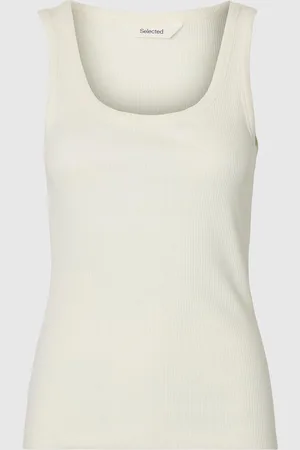 SELECTED Ribbet Bomuld Tanktop