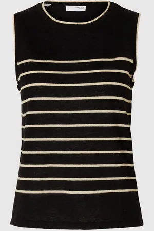 SELECTED Hørblanding Strikket Top