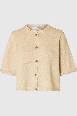 SELECTED Bomuldsblanding Strikket Cardigan
