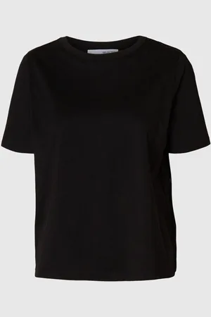 SELECTED 100% Bomuld Detaljeret T-shirt
