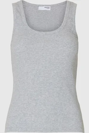 SELECTED Ribbet Bomuld Tanktop