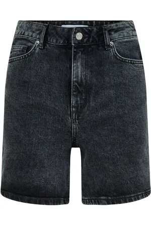 SELECTED Højtaljede Sorte Denimshorts