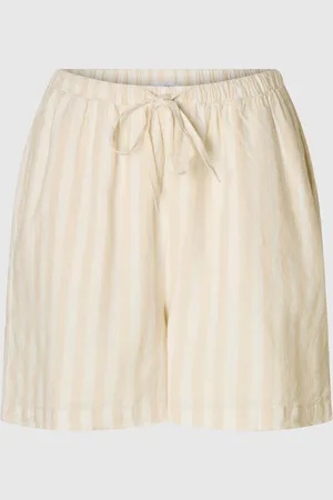 SELECTED Mid-taljet Shorts I Hørblanding