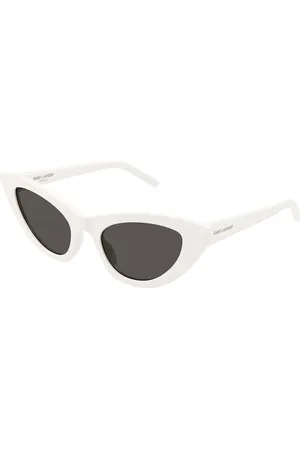 Saint Laurent SL 213 LILY 017 52 Solbriller Kvinder Hvid