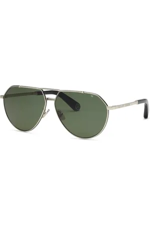 Philipp Plein SPP007V 583V 64 Solbriller Mænd Silver