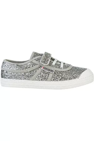 Kawasaki Sneakers Glitter Kids Shoe W/Elastic K202586 8889 Silver