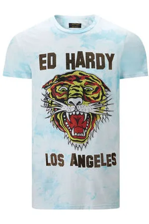 ED HARDY T-shirts m. korte ærmer Los tigre t-shirt turquesa