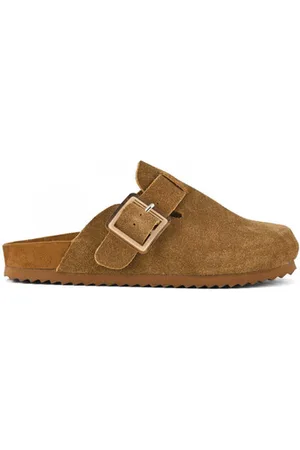Colors of California Sandaler Cow suede bio sabot with buckl