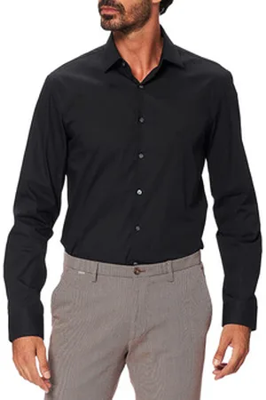 Calvin Klein Skjorter m. lange ærmer K10K108229 - POPLIN STRETCH SLIM