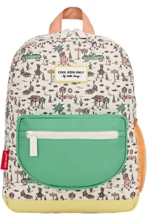 Hello Hossy Rygsække Jungly Kids Backpack - Beige/Vert Opaline