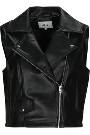 JDY Læderjakker NEWETTA FAUX LEATHER WAISTC. OTW SIE