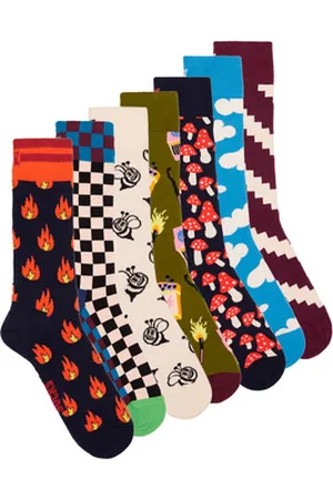 Happy Socks Langskaftede strømper WILD WEEK SOCKS X7