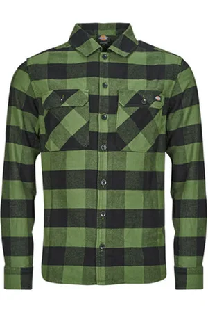 Dickies Skjorter m. lange ærmer NEW SACRAMENTO SHIRT PINE GREEN