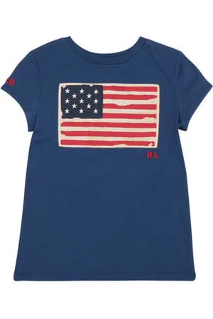 Ralph Lauren T-shirts m. korte ærmer SS FLAG TEE-KNIT SHIRTS-T-SHIRT