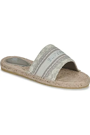 Superdry Tøfler Mules Compensées Style Espadrille En Toile