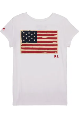 Ralph Lauren T-shirts m. korte ærmer SS FLAG TEE-KNIT SHIRTS-T-SHIRT